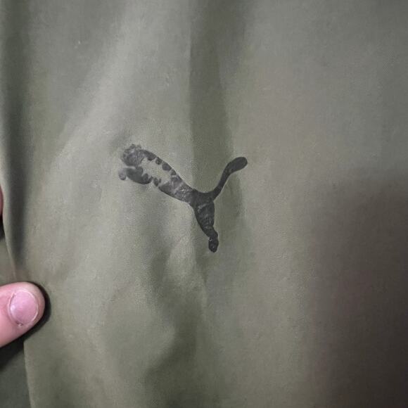 Puma Men’s Windbreaker Jacket Green Medium Athletic Running Zip-Up - Picture 5 of 8